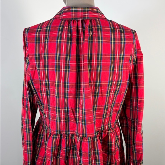 JCrew Tartan Plaid Button-Up Dress with pockets - Picture 6 of 6
